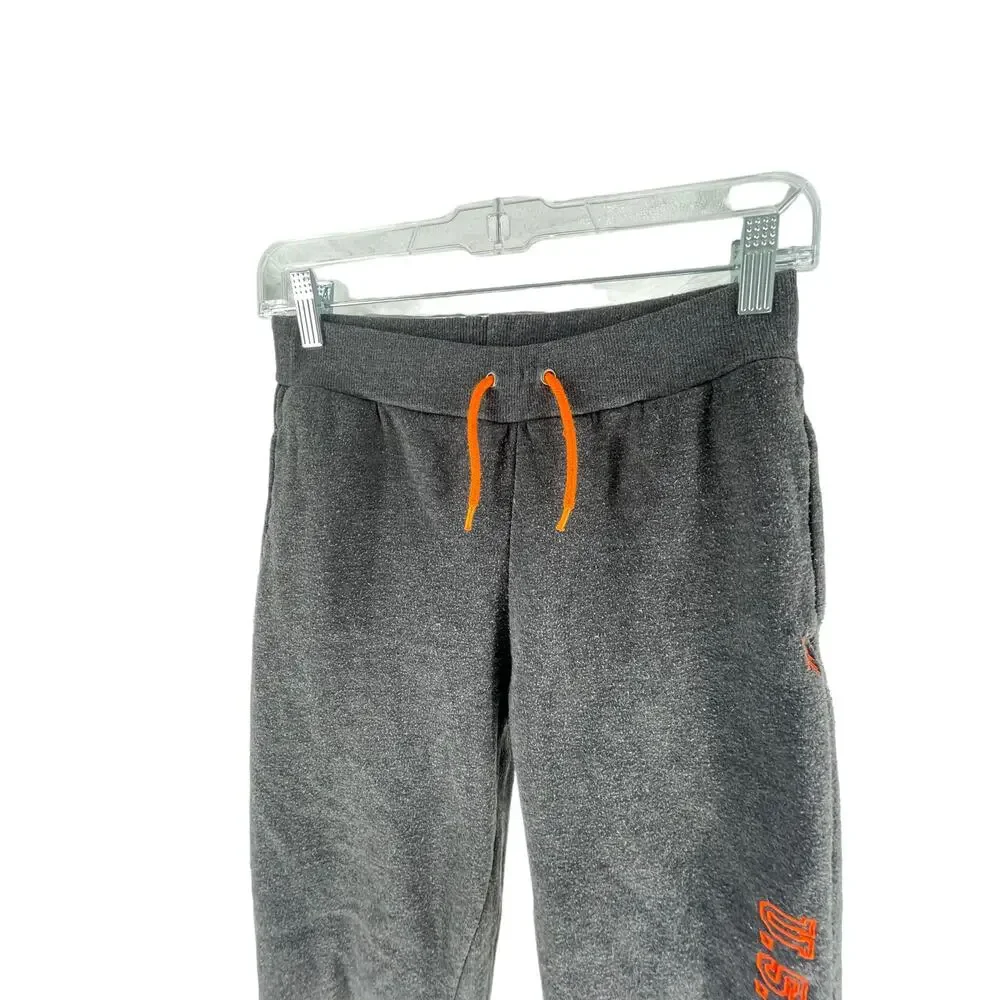 U.S. Polo Assn Boys Gray Orange Graphic Jogger Sweatpants Youth Size Large